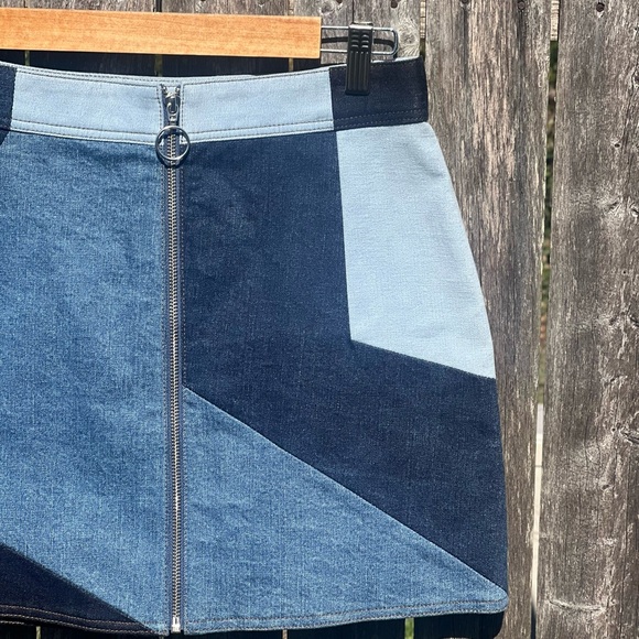 INTERMIX Color Block Mini Skirt - Picture 5 of 8